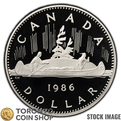Canada 1986 $1 Dollar Nickel Coin - Proof Strike