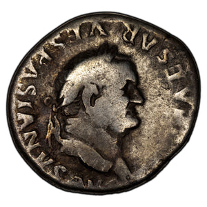 SOLD Ancient Rome Vespasian AD 69-79 Denarius Silver Coin