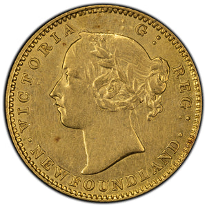 SOLD Newfoundland 1882-H $2 Two Dollars Gold Coin - Cleaned