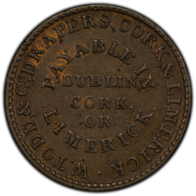 Ireland 1834 Farthing Token W. Todd Burns W #6313