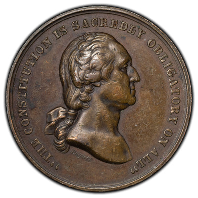 United States 1861-1904 Death Of Allegiance Mint Medal Baker 279a Mintage 818