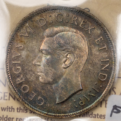 SOLD Canada 1937 50 Cents Half Dollar Silver Coin - ICCS Specimen SP-66 Matte