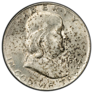 SOLD United States 1954-D 50c Franklin Half Dollar Silver Coin