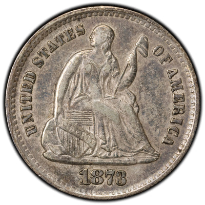 SOLD United States 1873-S 5 Cents Seated Liberty Half Dime Silver Coin