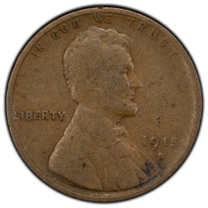 SOLD United States 1915-S 1 Cent Lincoln Wheat Penny Coin