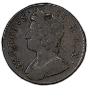 SOLD Great Britain 1730 1/2 Half Penny Coin KM #566
