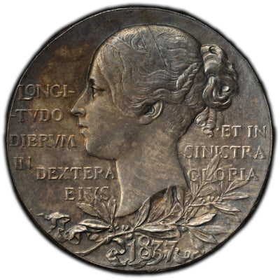 SOLD Great Britain 1897 Queen Victoria Diamond Jubilee 26mm Silver Medal