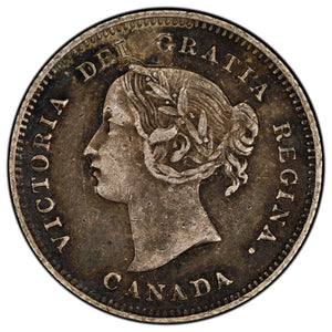 SOLD Canada 1891 5 Cents Silver Coin - VF/EF