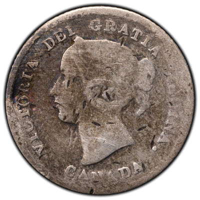 SOLD Canada 1874-H Plain 4 5 Cents Silver Coin