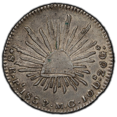 SOLD Mexico 1852 Pi-MC 8 Reales Silver Coin KM #377.12