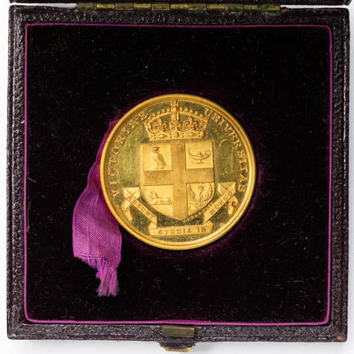 SOLD Canada 1887 Victoria University Gold Medal By Wyon - In Original Box