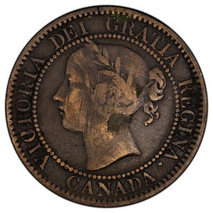 SOLD Canada 1858 1 Large Cent Coin - First Year of Issue - VG (light scratches)