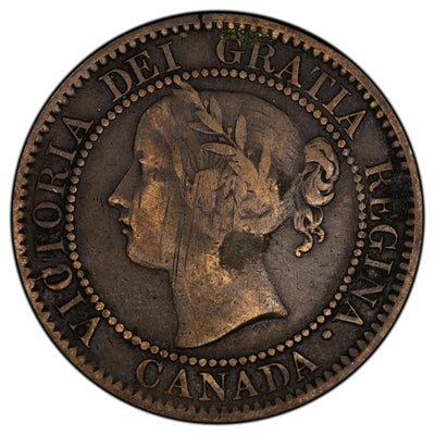 SOLD Canada 1858 1 Large Cent Coin - First Year of Issue - VG (light scratches)