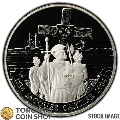 Canada 1984 $1 Nickel Coin Jacques Cartier - Proof Strike - In Capsule