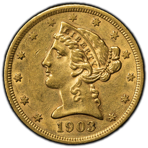 SOLD United States 1903-S $5 Half Eagle Gold Coin
