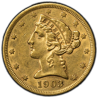 SOLD United States 1903-S $5 Half Eagle Gold Coin