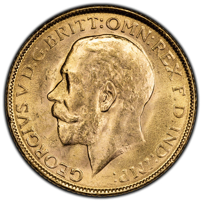 SOLD India 1918- Sovereign Gold Coin KM #820