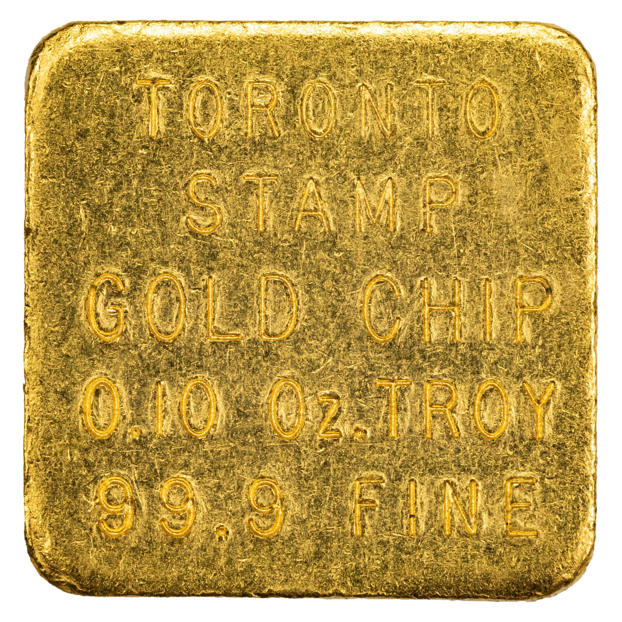 Stamp Geld SOLD Vintage Toronto Stamp Gold Chip 1/10oz .999 Gold Bar - The Toronto ...
