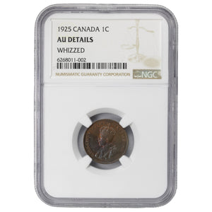SOLD Canada 1925 1 Small Cent Coin - NGC AU Details