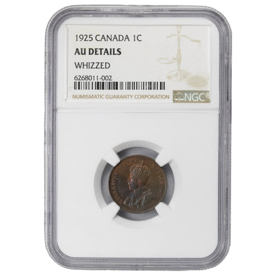 SOLD Canada 1925 1 Small Cent Coin - NGC AU Details