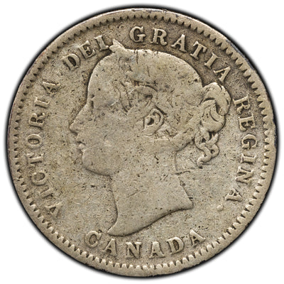 SOLD Canada 1875-H 10 Cents Dime Silver Coin - Key Date