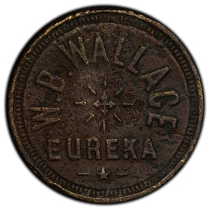 SOLD United States W.B. Wallace Eureka 10 Cents Token