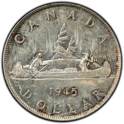 SOLD Canada 1945 $1 Silver Dollar Coin