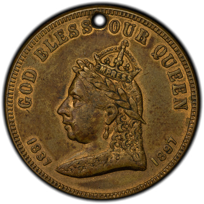 Canada 1897 Victoria Diamond Jubilee Medallion - Holed