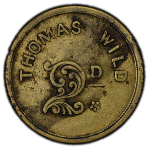 SOLD Ireland Thomas Wild 2 Pence Token