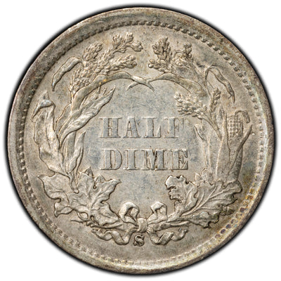 SOLD United States 1873-S 5 Cents Seated Liberty Half Dime Silver Coin