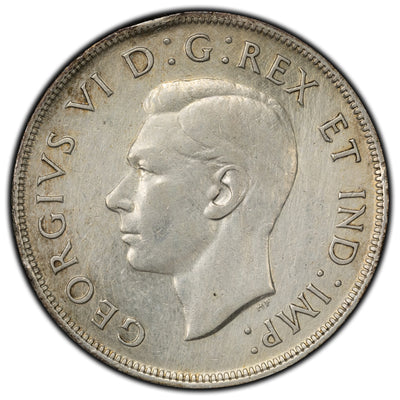 SOLD Canada 1947 ML Maple Leaf $1 Silver Dollar Coin - Harshly Cleaned