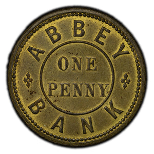 SOLD Ireland Abbey Bank Uniface 1 One Penny Token