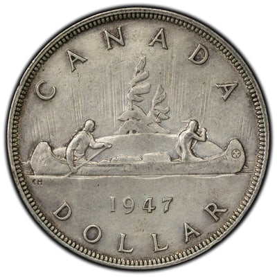 SOLD Canada 1947 Blunt 7 $1 Silver Dollar Coin