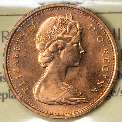 SOLD Canada 1968 1 Small Cent Coin - ICCS MS-66 Red Ex. Victoria North