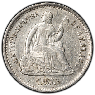 SOLD United States 1873-S 5 Cents Seated Liberty Half Dime Silver Coin
