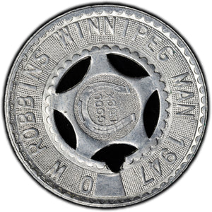 SOLD Canada 1947 O.W. Robbins Winnipeg, MB Good Luck Token