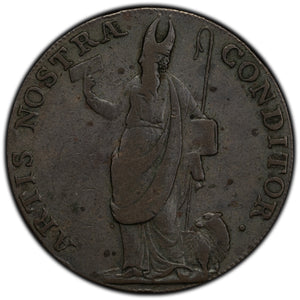 SOLD Great Britain Leeds 1791 1/2 Half Penny Token D&H 52