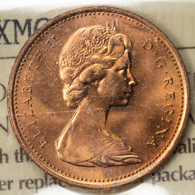 SOLD Canada 1970 1 Small Cent Coin - ICCS MS-67 Red