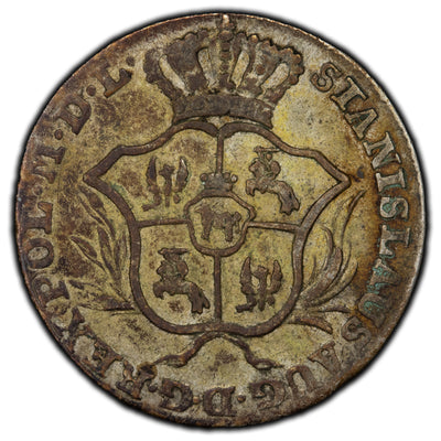 SOLD Poland 1769-IS 2 Two Groschen Silver Coin KM #184 - VF