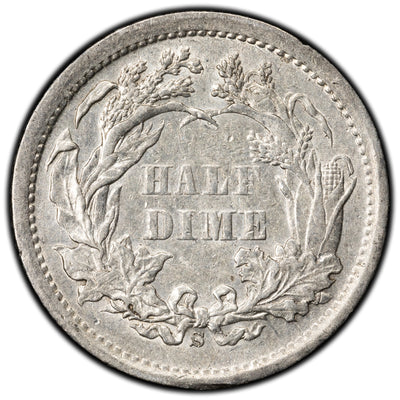 SOLD United States 1873-S 5 Cents Seated Liberty Half Dime Silver Coin