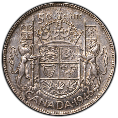 SOLD Canada 1946 50 Cents Half Dollar Silver Coin