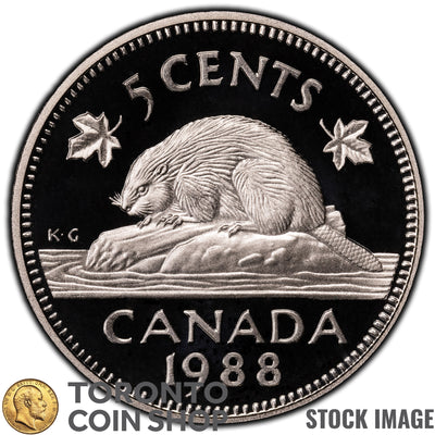 Canada 1988 5 Cents Coin - Proof Strike