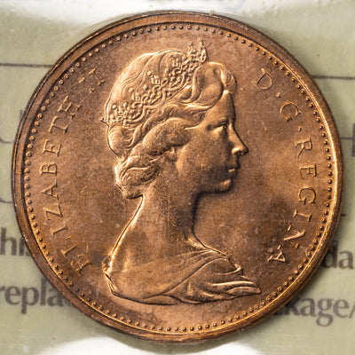 SOLD Canada 1971 1 Small Cent Coin - ICCS MS-66 Red