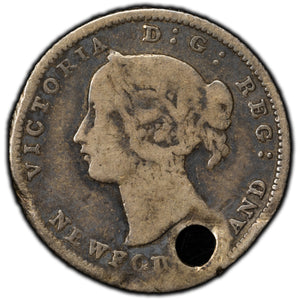 SOLD Newfoundland 1876-H 5 Cents Silver Coin - Holed