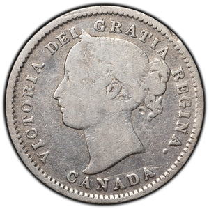 SOLD Canada 1872-H 10 Cents Dime Silver Coin - Scratch