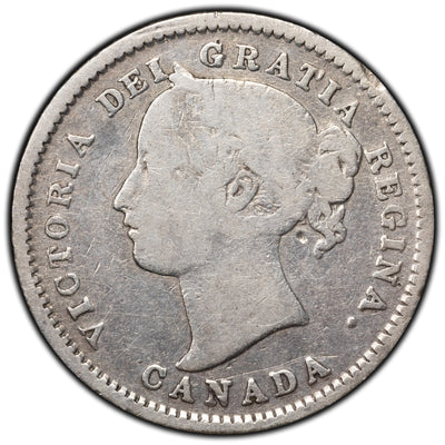 SOLD Canada 1872-H 10 Cents Dime Silver Coin - Scratch