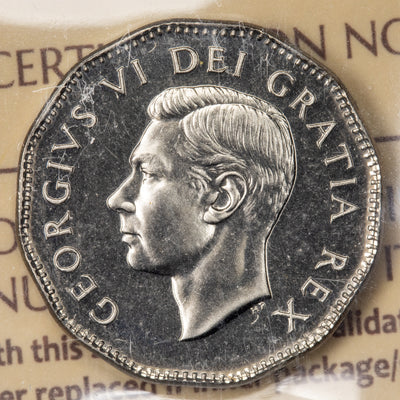 SOLD Canada 1948 5 Cents Nickel Coin - ICCS Specimen SP-66