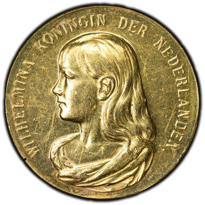 SOLD Netherlands Undated Florira l'Orangier Gold Medal 25mm