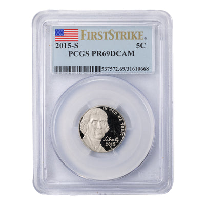 SOLD United States 2015-S 5 Cents Nickel Coin - PCGS PR-69 DCAM