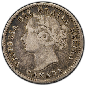 SOLD Canada 1858 10 Cents Dime Silver Coin - First Year of Issue - VF